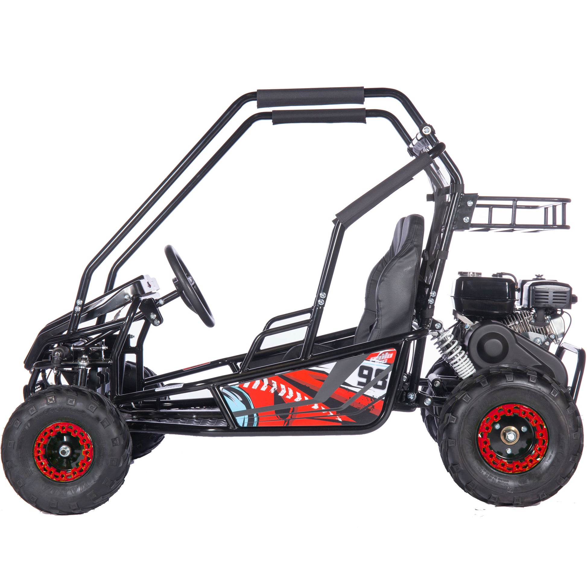 MotoTec Mud XL 212cc 2 Seat Go Kart Full Suspension Red - view 6