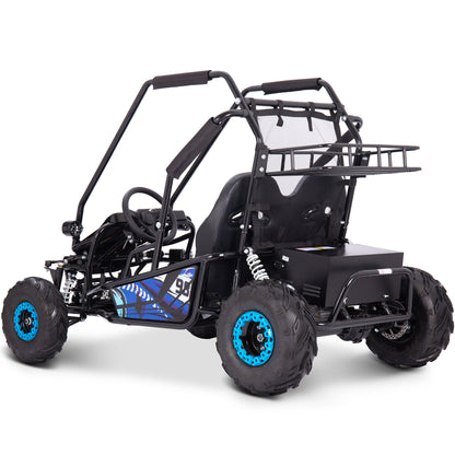 MotoTec Mud XL 60V 2000W Electric Go Kart Full Suspension Blue - view 7
