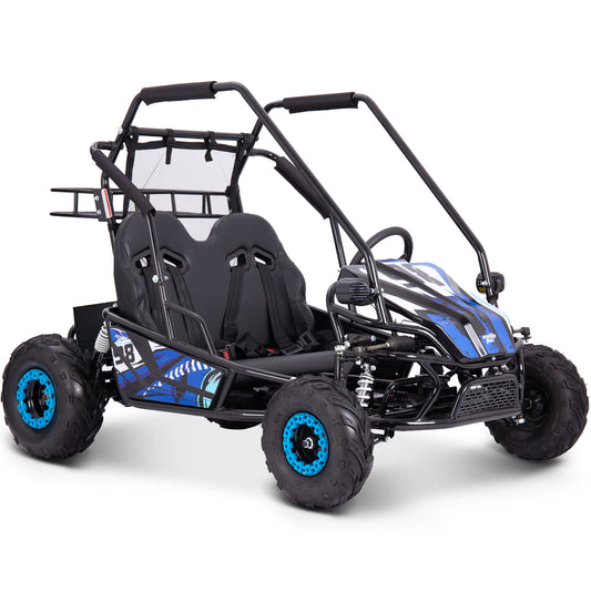 MotoTec Mud XL 60V 2000W Electric Go Kart Full Suspension Blue
