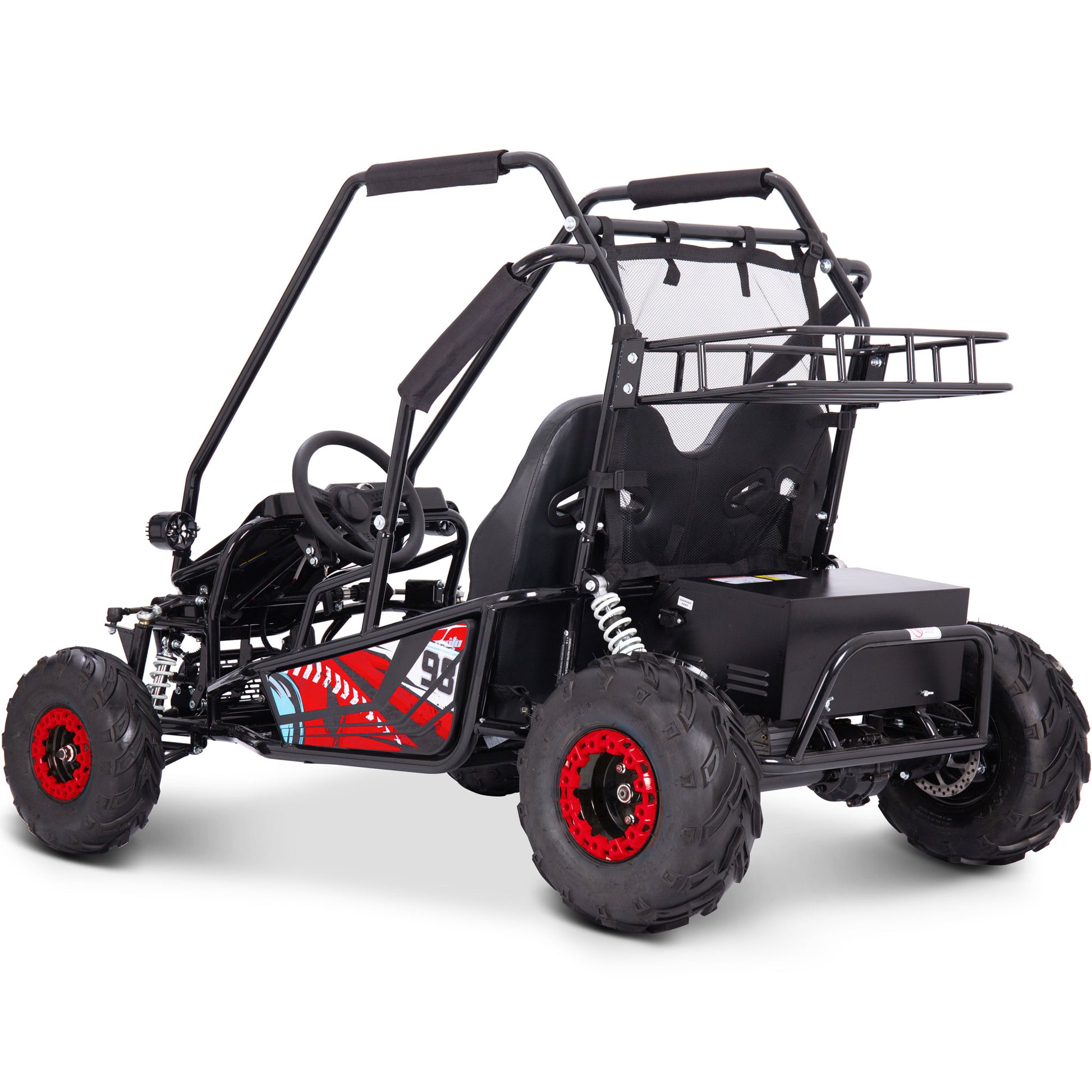 MotoTec Mud XL 60V 2000W Electric Go Kart Full Suspension Red - view 2
