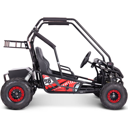 MotoTec Mud XL 60V 2000W Electric Go Kart Full Suspension Red - view 4