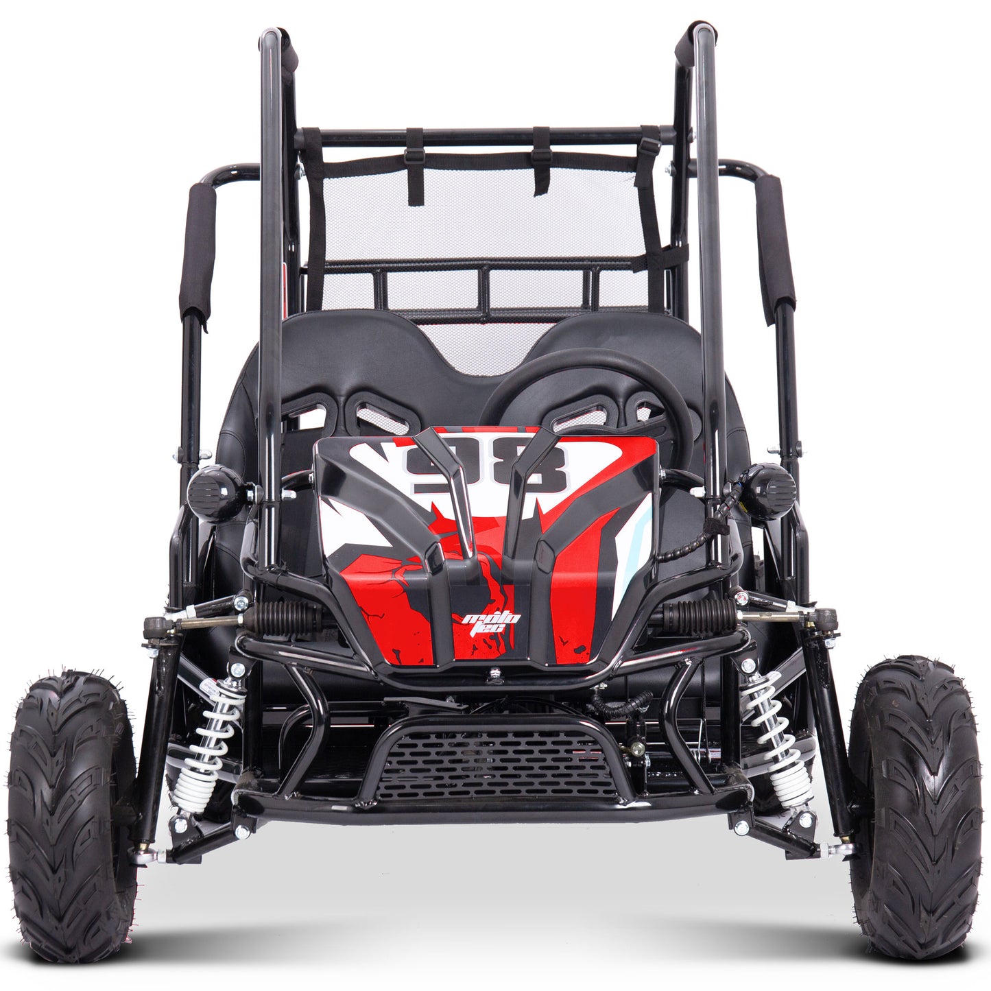 MotoTec Mud XL 60V 2000W Electric Go Kart Full Suspension Red - view 5