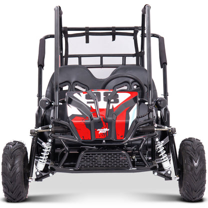 MotoTec Mud XL 60V 2000W Electric Go Kart Full Suspension Red - view 5