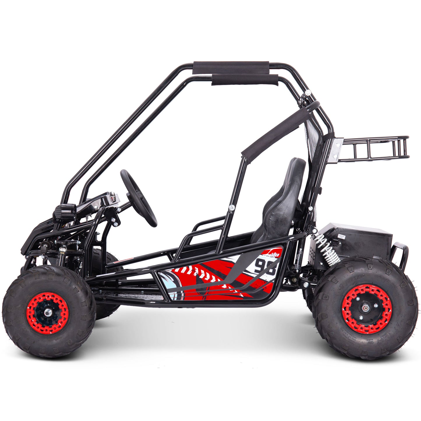 MotoTec Mud XL 60V 2000W Electric Go Kart Full Suspension Red - view 6