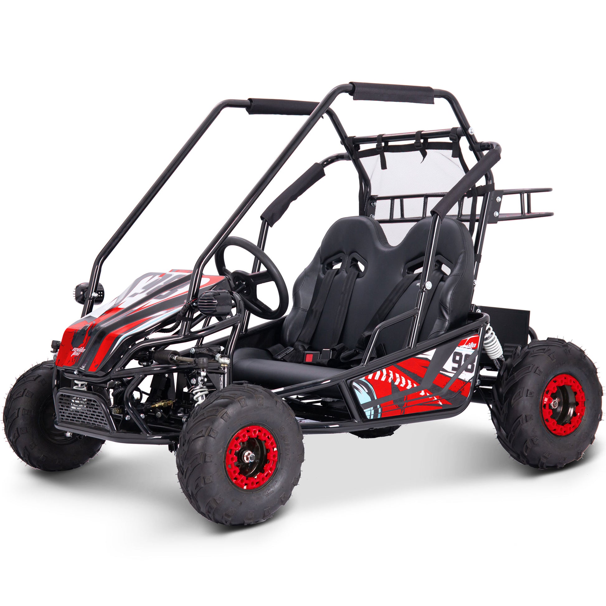 MotoTec Mud XL 60V 2000W Electric Go Kart Full Suspension Red - view 7