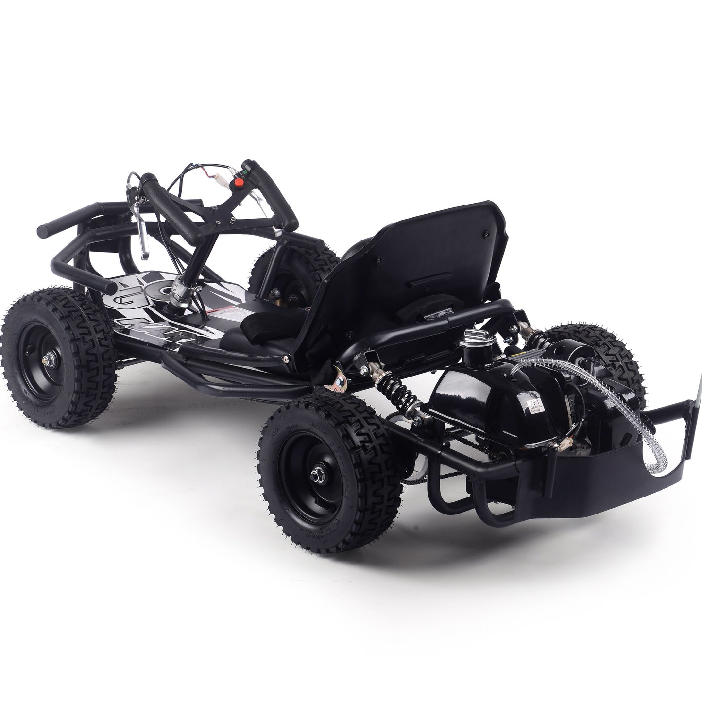 MotoTec Sandman Kids Gas 49cc Go Kart Black - view 4