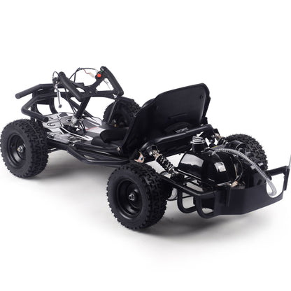 MotoTec Sandman Kids Gas 49cc Go Kart Black - view 4