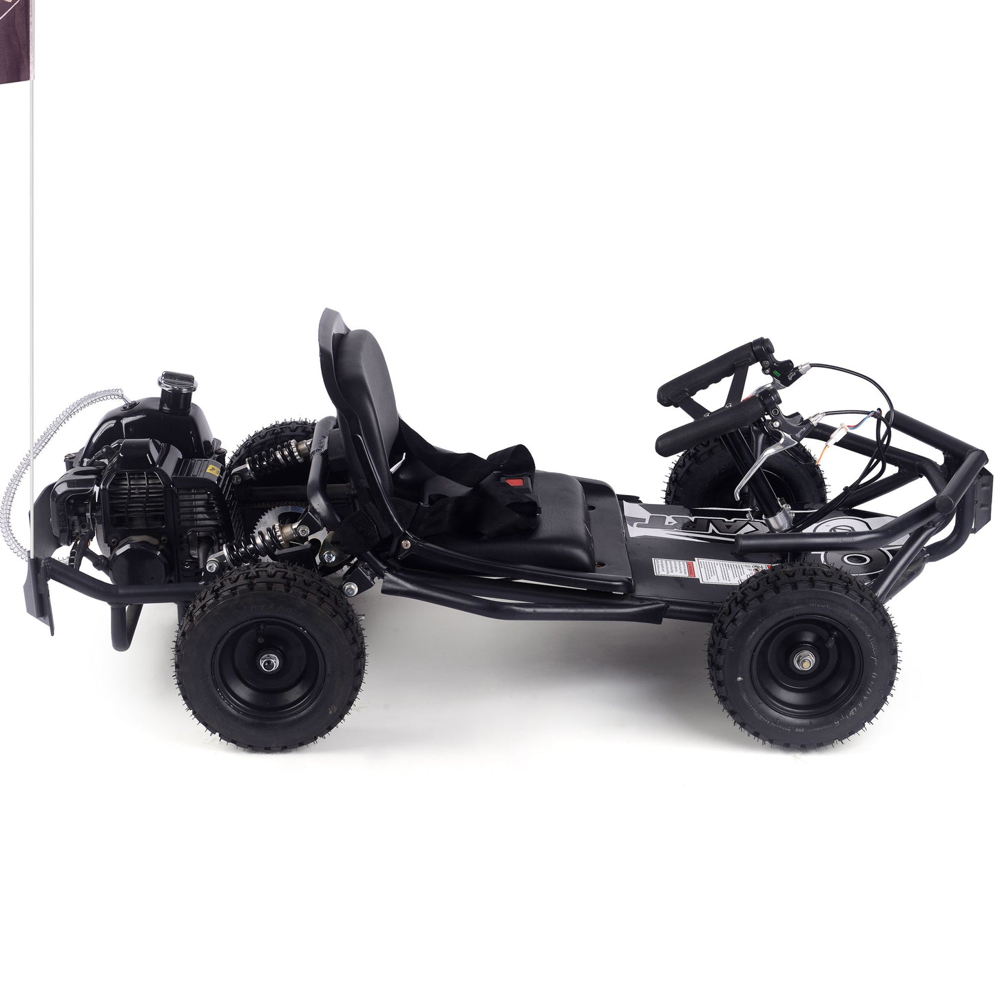 MotoTec Sandman Kids Gas 49cc Go Kart Black - view 5