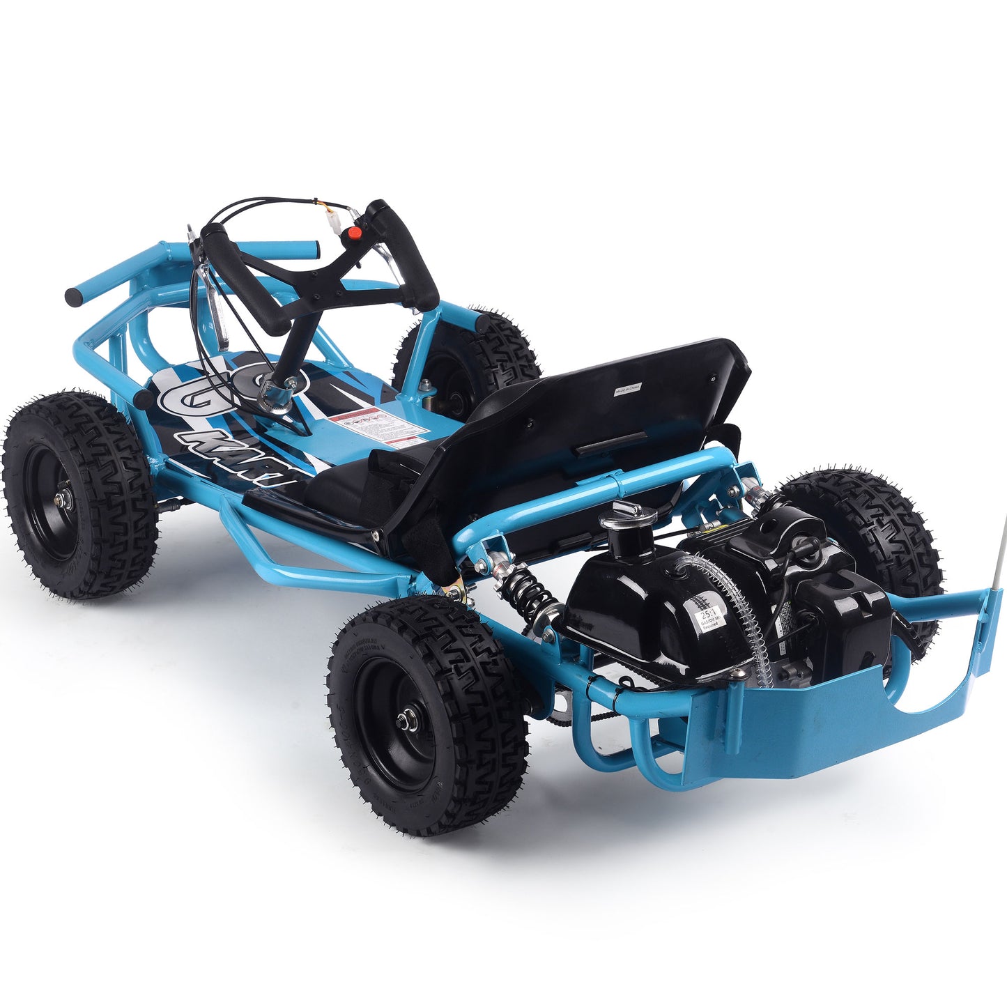 MotoTec Sandman Kids Gas 49cc Go Kart Blue - view 4