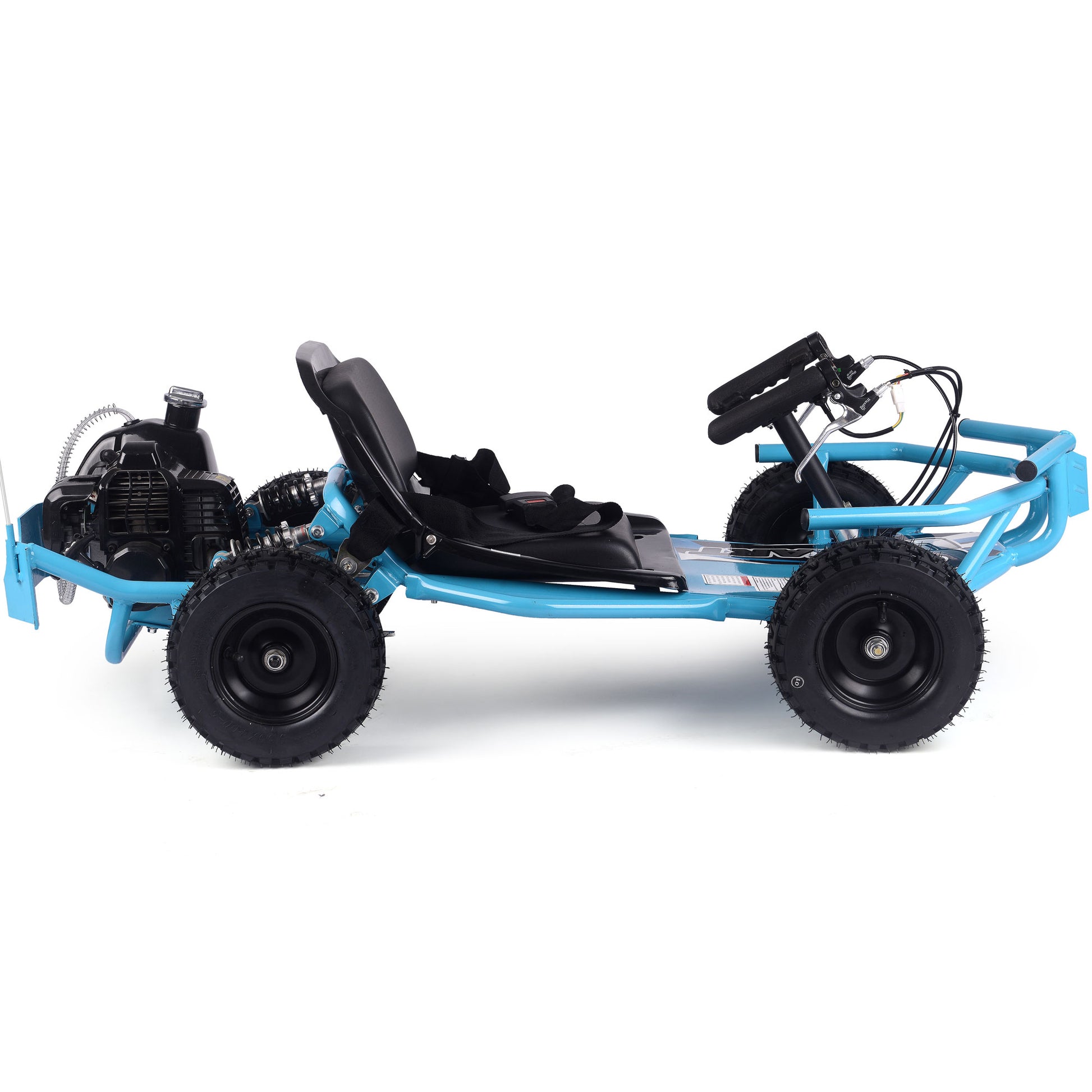 MotoTec Sandman Kids Gas 49cc Go Kart Blue - view 5