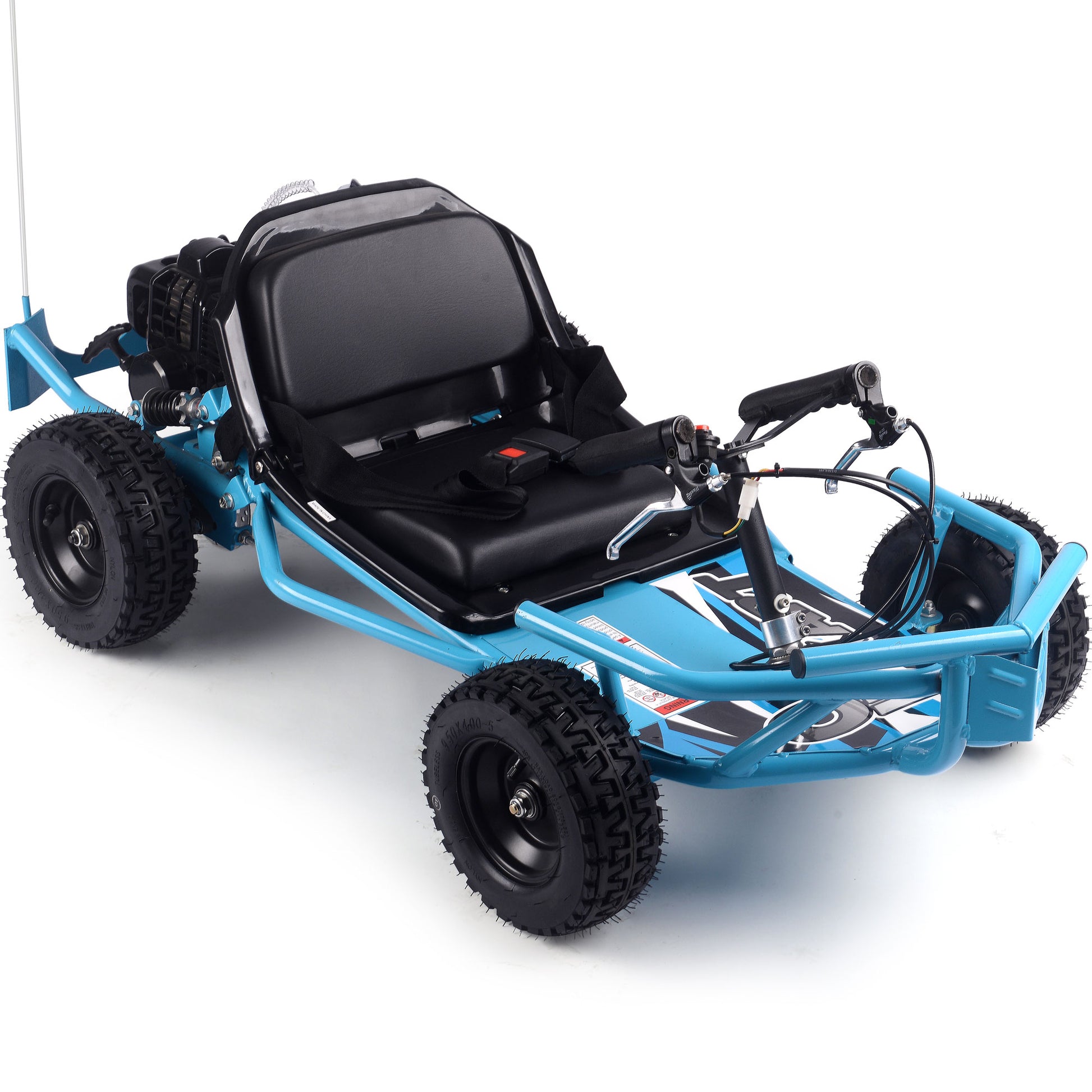 MotoTec Sandman Kids Gas 49cc Go Kart Blue - view 6