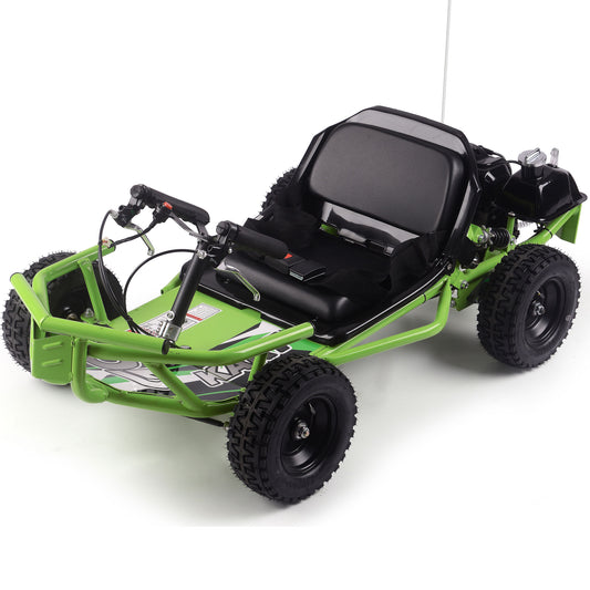 MotoTec Sandman Kids Gas 49cc Go Kart Green