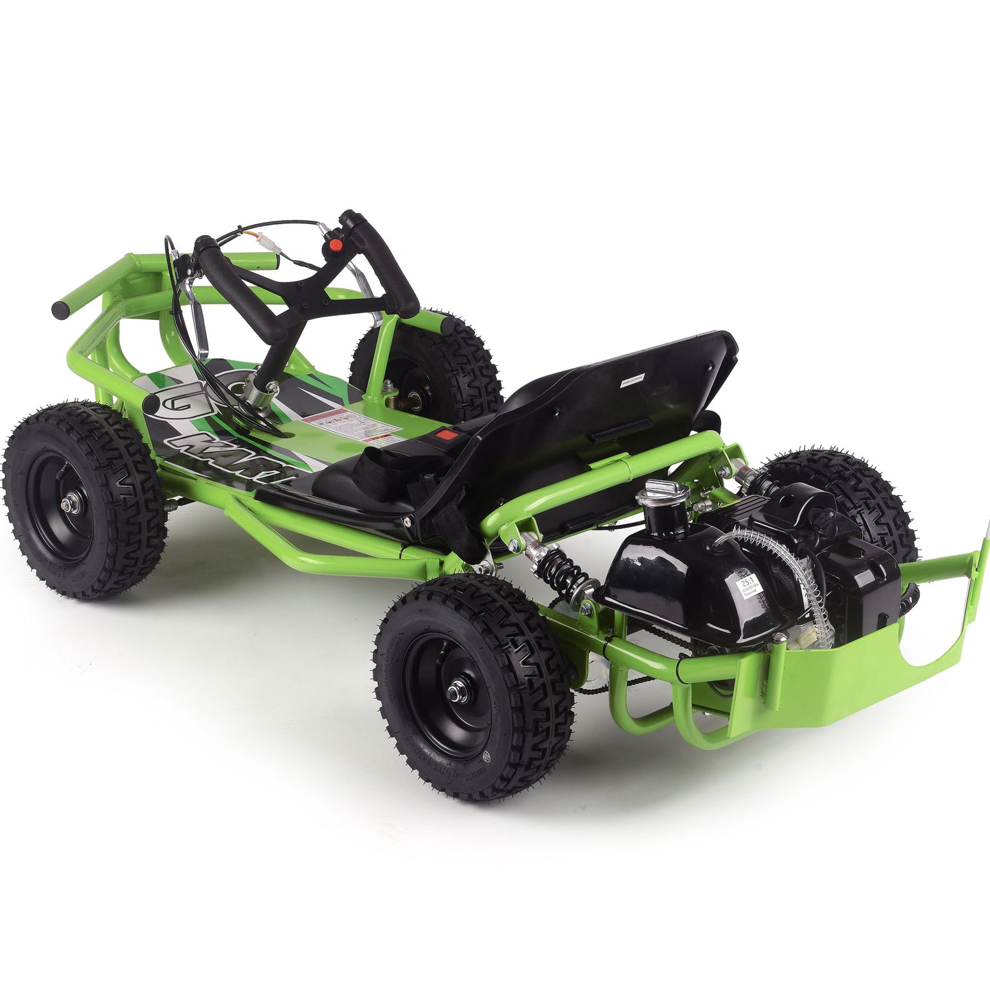 MotoTec Sandman Kids Gas 49cc Go Kart Green - view 4