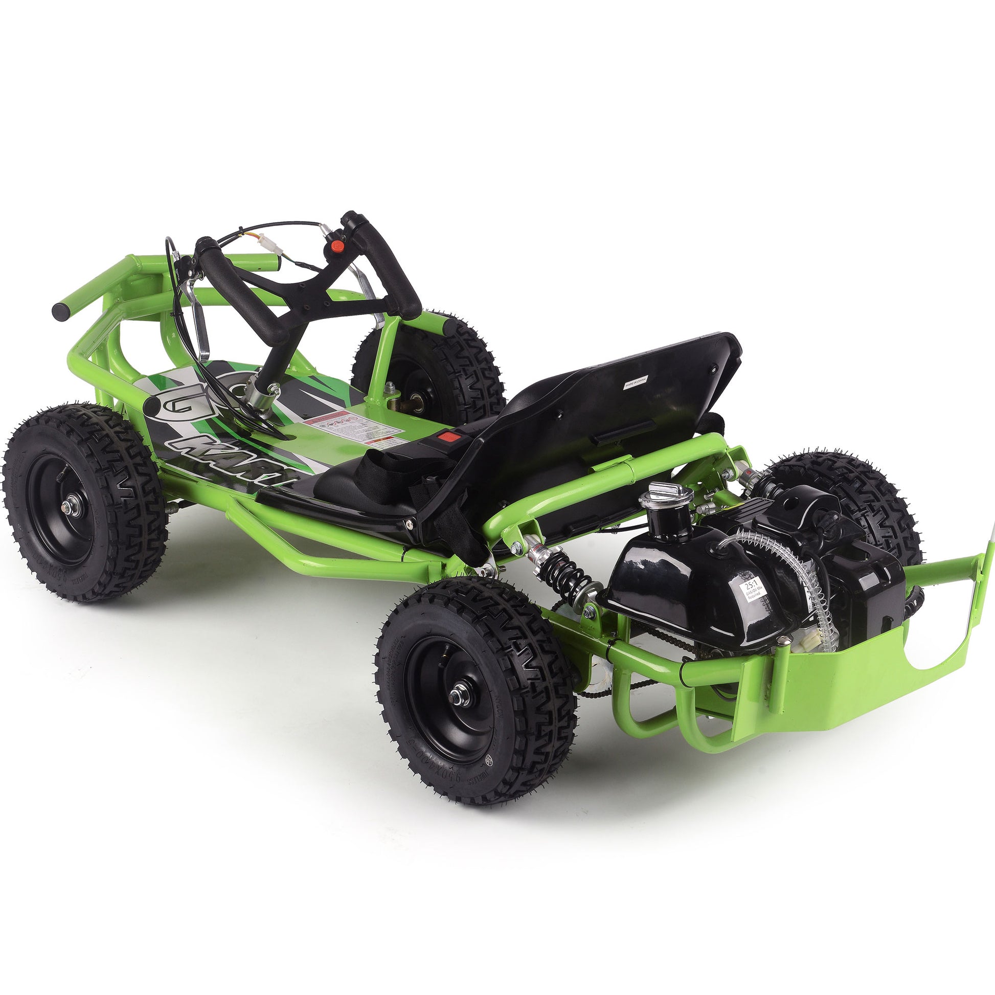 MotoTec Sandman Kids Gas 49cc Go Kart Green - view 4