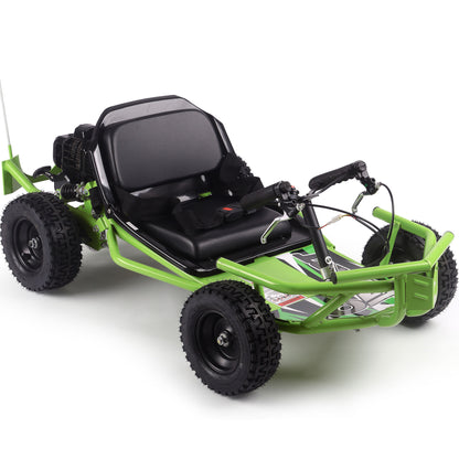 MotoTec Sandman Kids Gas 49cc Go Kart Green - view 6