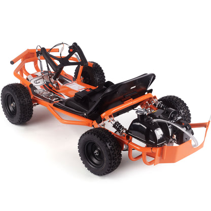 MotoTec Sandman Kids Gas 49cc Go Kart Orange - view 4