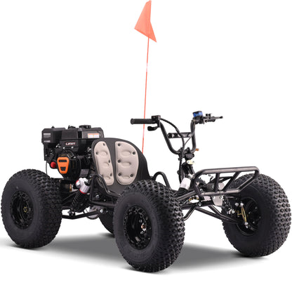MotoTec Vibe 212cc Gas Go Kart Full Suspension Black