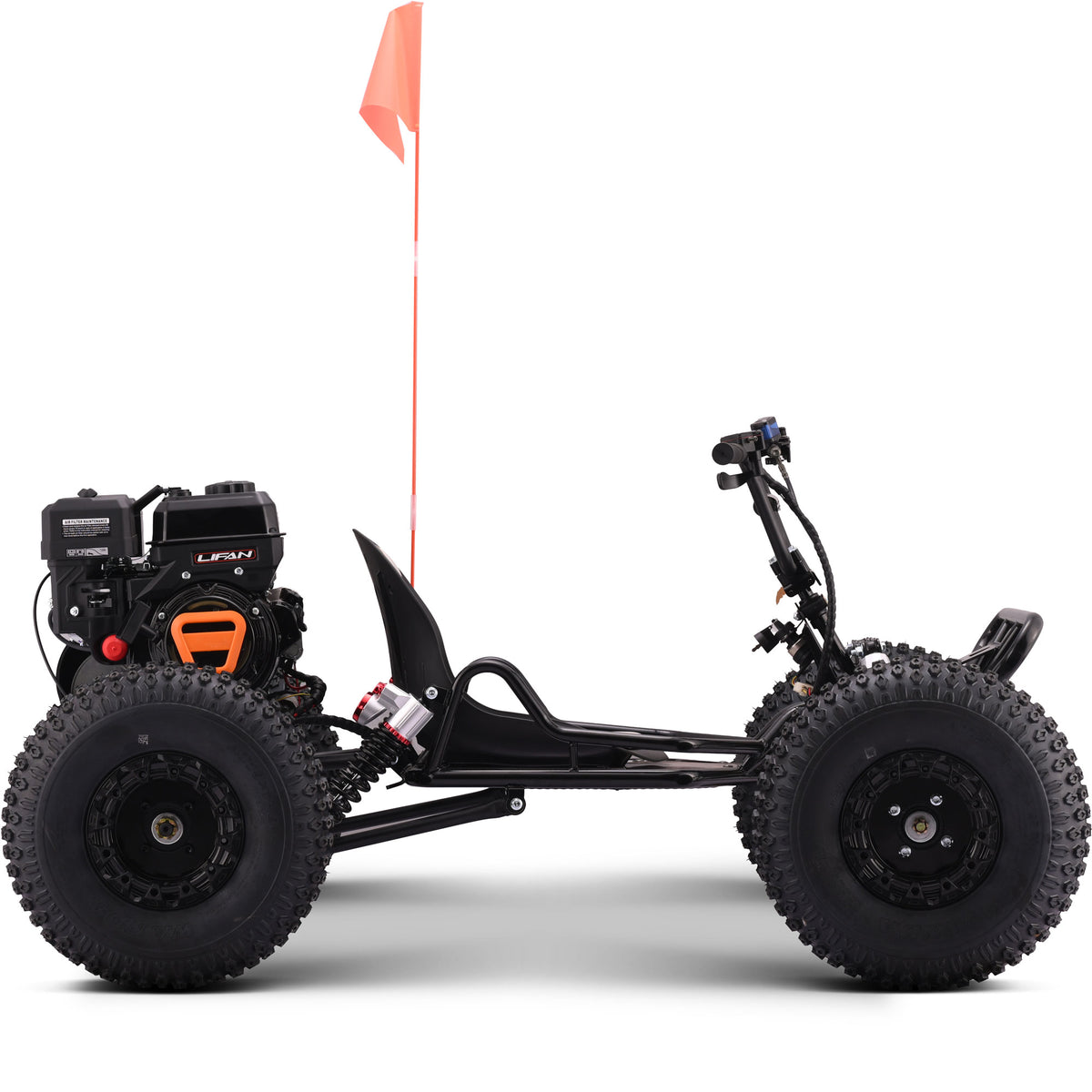 MotoTec Vibe 212cc Gas Go Kart Full Suspension Black - view 3