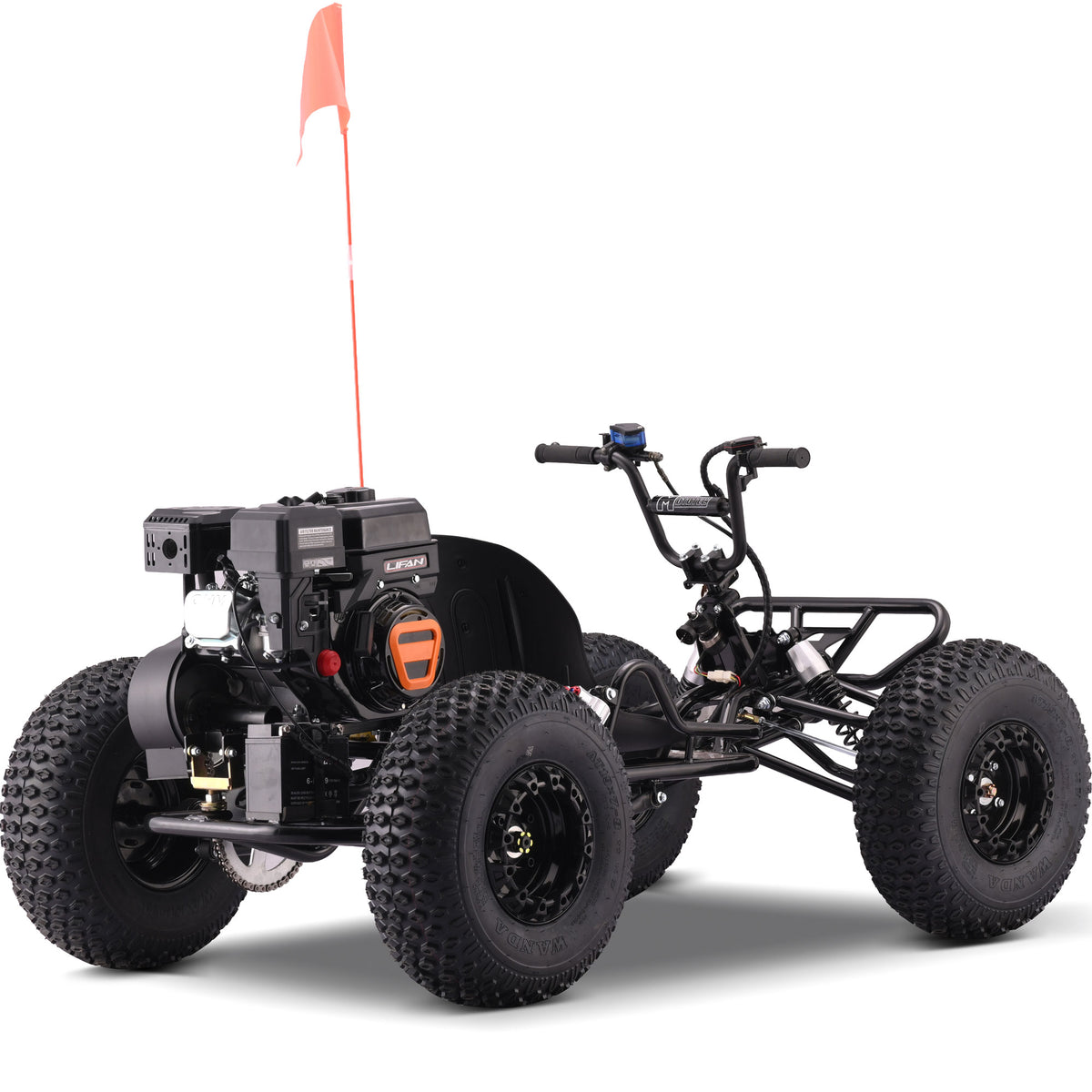 MotoTec Vibe 212cc Gas Go Kart Full Suspension Black - view 5