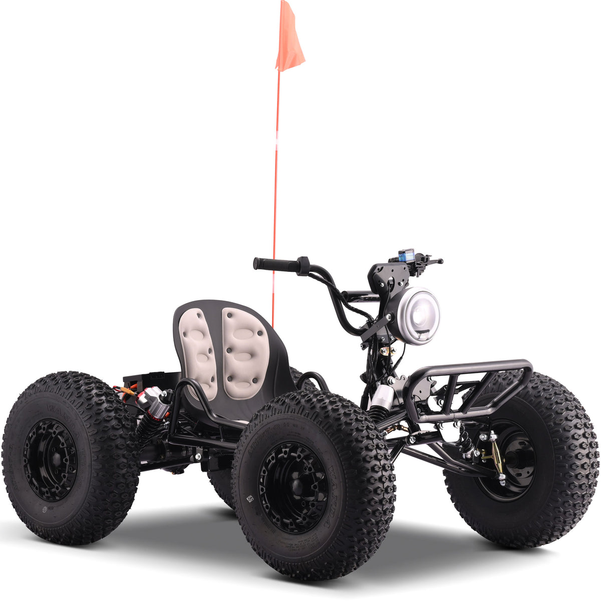 MotoTec Vibe 48V 3000W Electric Go Kart Full Suspension Black