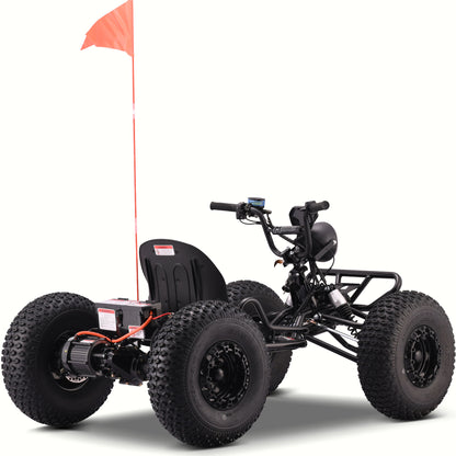MotoTec Vibe 48V 3000W Electric Go Kart Full Suspension Black - view 5