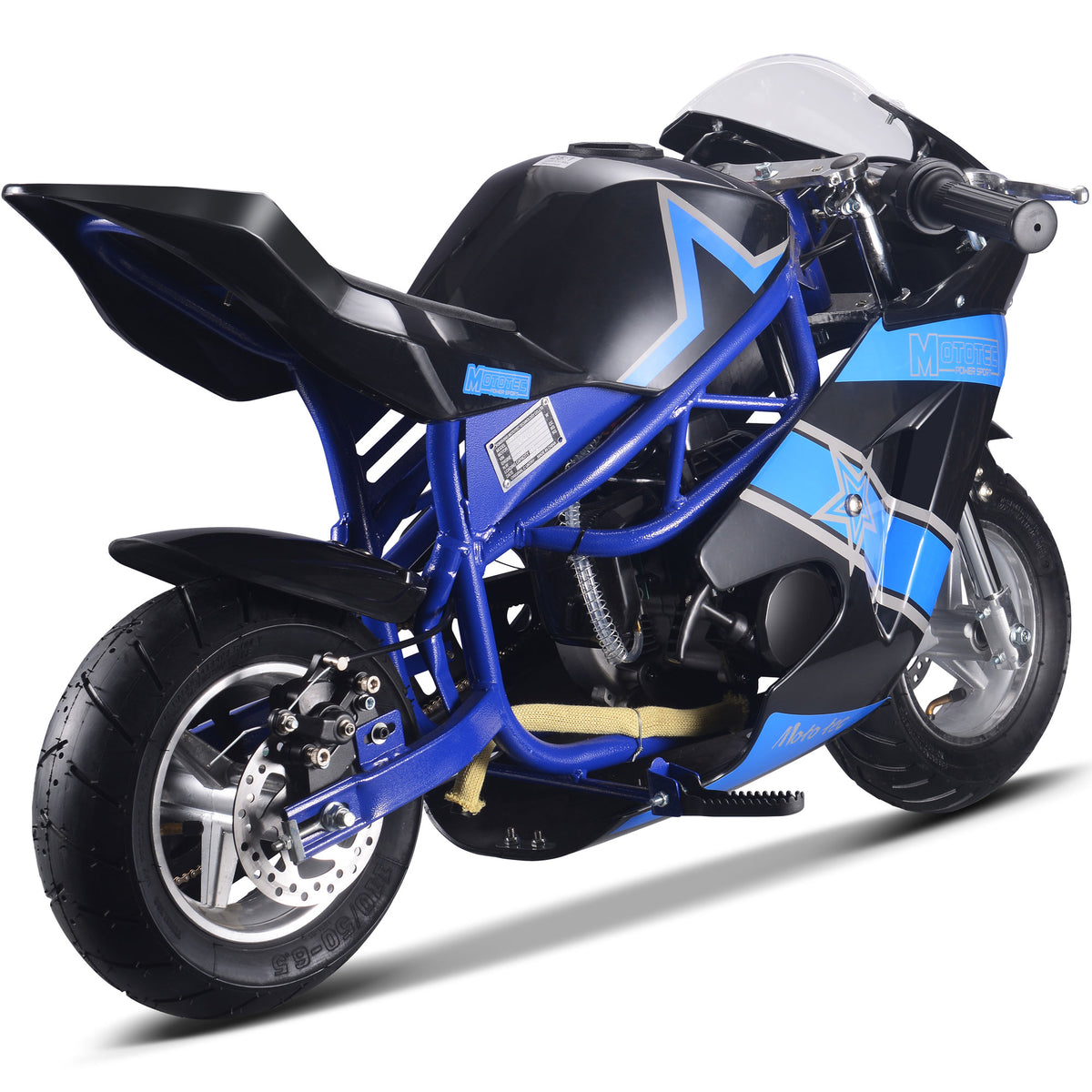MotoTec Gas Pocket Bike GT 49cc 2-Stroke Blue - view 3