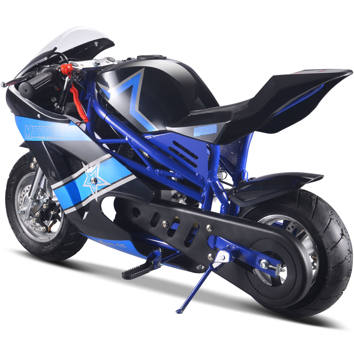 MotoTec Gas Pocket Bike GT 49cc 2-Stroke Blue - view 4