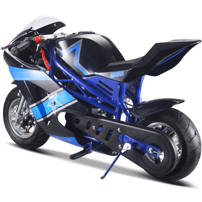 MotoTec Gas Pocket Bike GT 49cc 2-Stroke Blue - view 4