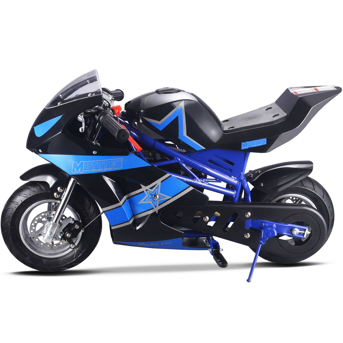 MotoTec Gas Pocket Bike GT 49cc 2-Stroke Blue - view 5