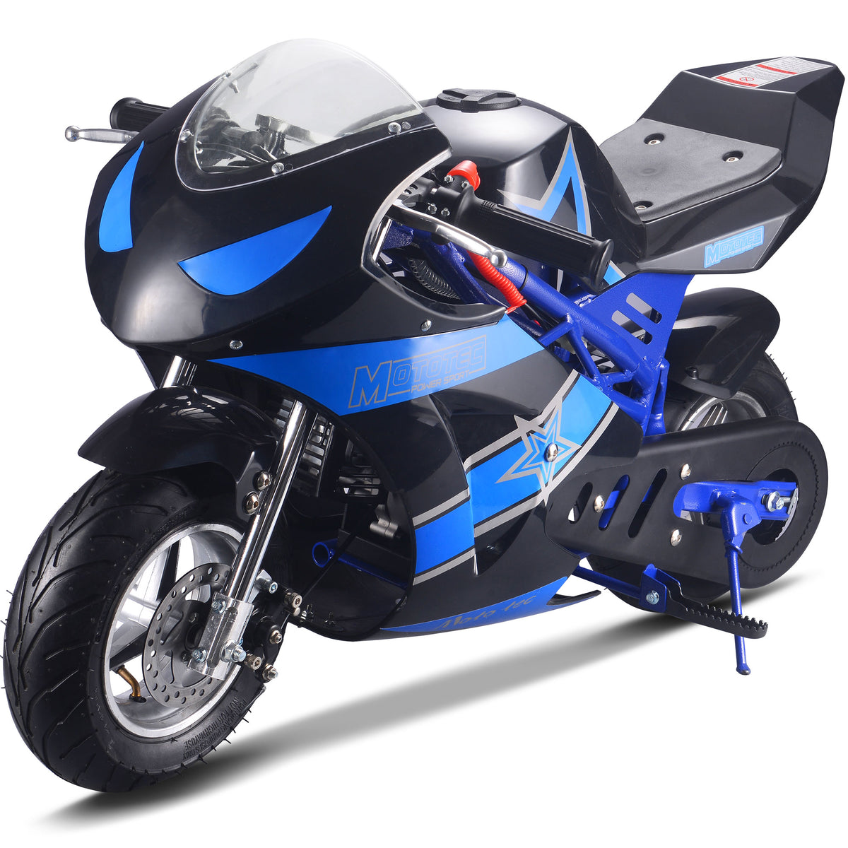 MotoTec Gas Pocket Bike GT 49cc 2-Stroke Blue - view 6