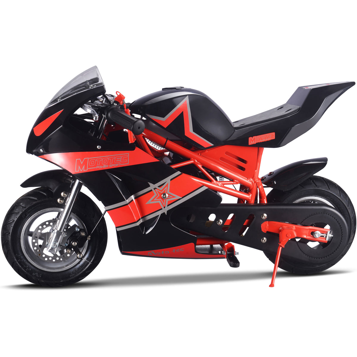 MotoTec Gas Pocket Bike GT 49cc 2-Stroke Red - view 5