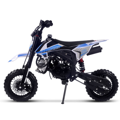 MotoTec Hooligan 72cc 4-Stroke Gas Dirt Bike Blue - view 3