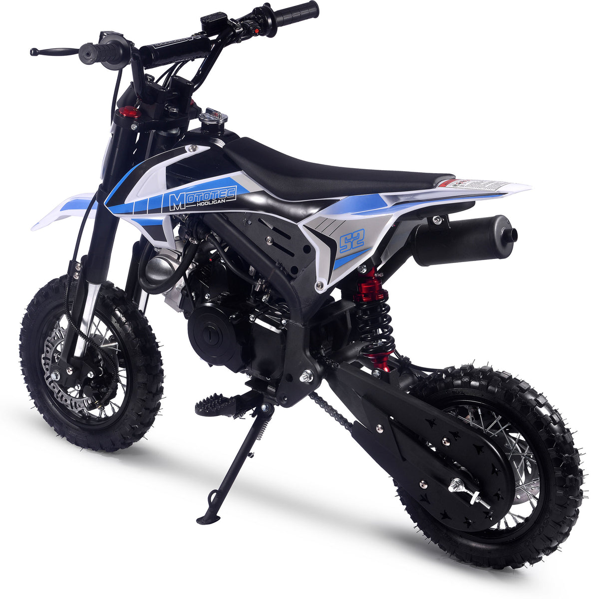 MotoTec Hooligan 72cc 4-Stroke Gas Dirt Bike Blue - view 4