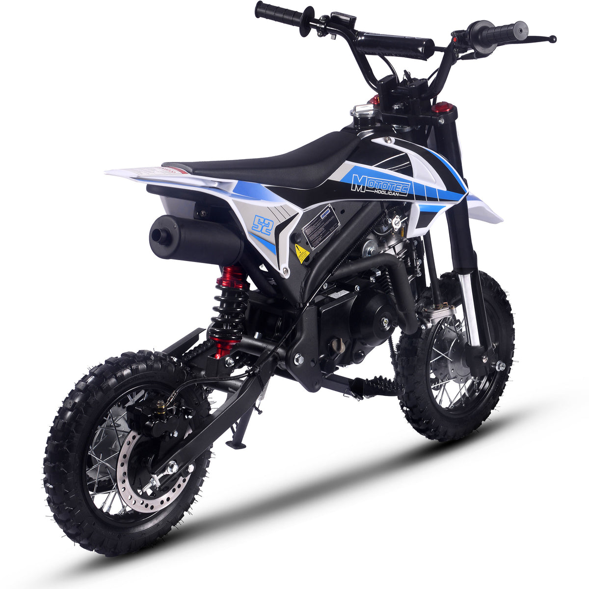 MotoTec Hooligan 72cc 4-Stroke Gas Dirt Bike Blue - view 5