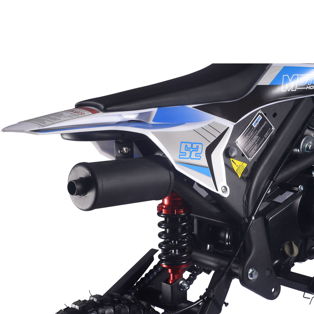 MotoTec Hooligan 72cc 4-Stroke Gas Dirt Bike Blue - view 9