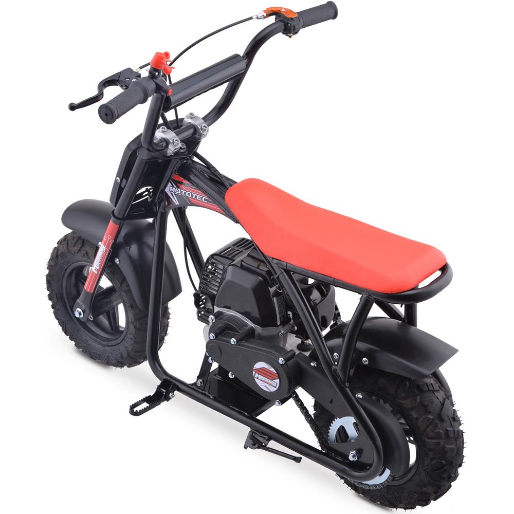 MotoTec Bandit 52cc 2-Stroke Kids Gas Mini Bike Red - view 3