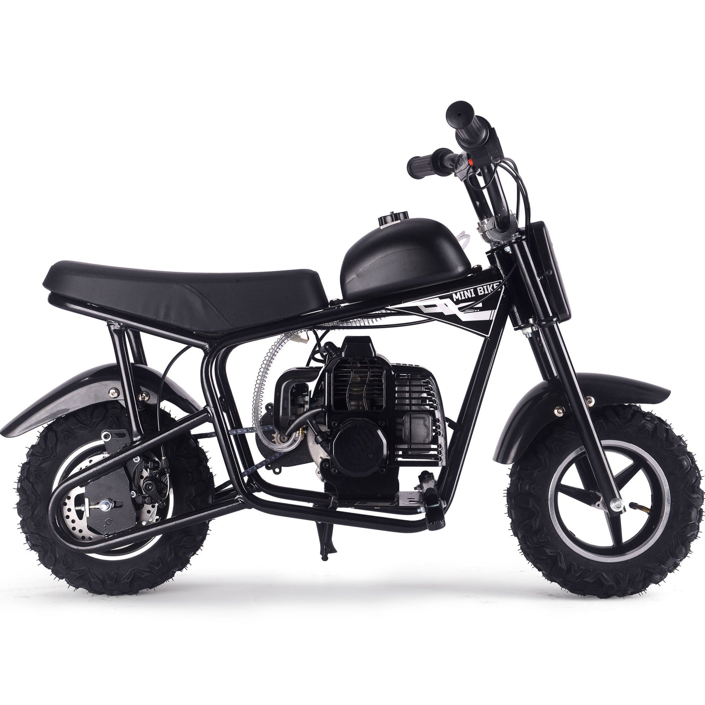 MotoTec Urchin 49cc 2-Stroke Kids Gas Mini Bike Black - view 2