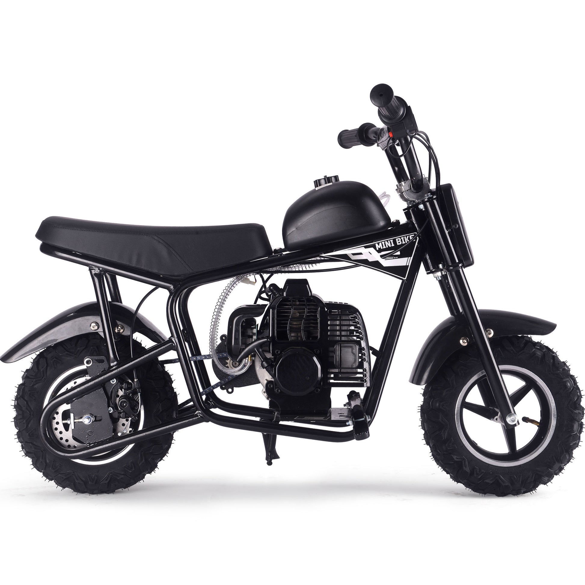MotoTec Urchin 49cc 2-Stroke Kids Gas Mini Bike Black - view 2