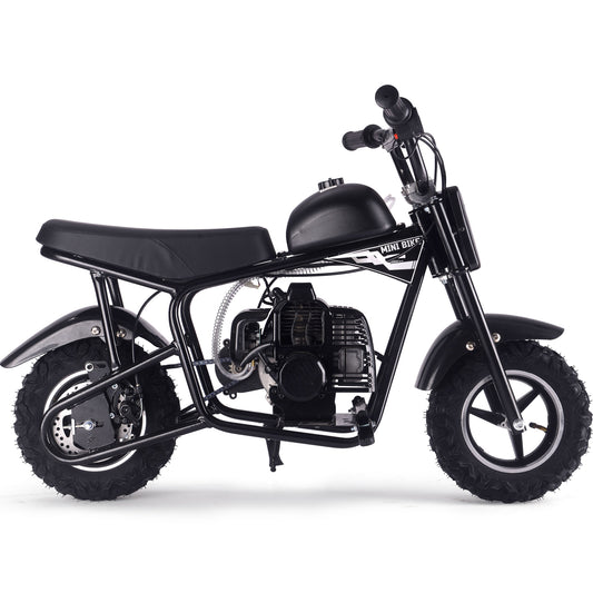 MotoTec Urchin 49cc 2-Stroke Kids Gas Mini Bike Black - view 2