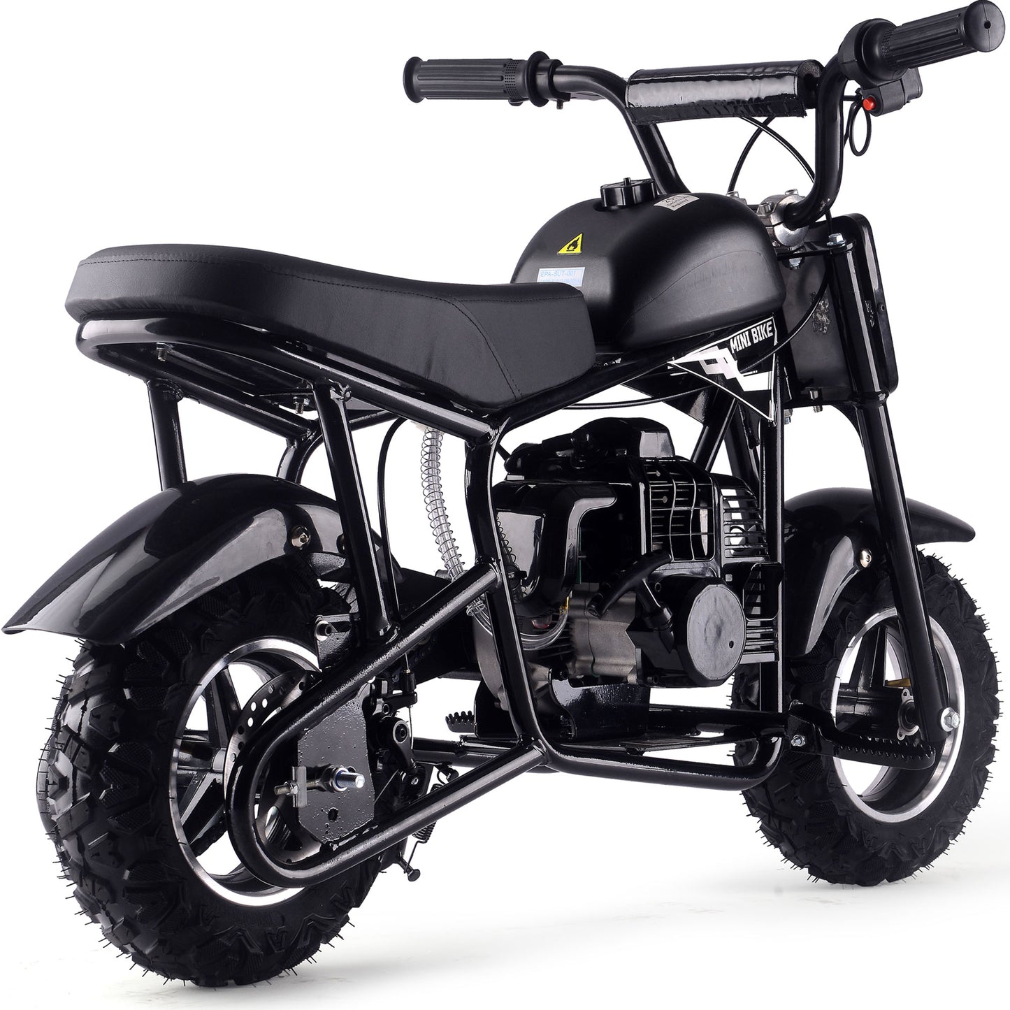 MotoTec Urchin 49cc 2-Stroke Kids Gas Mini Bike Black - view 3