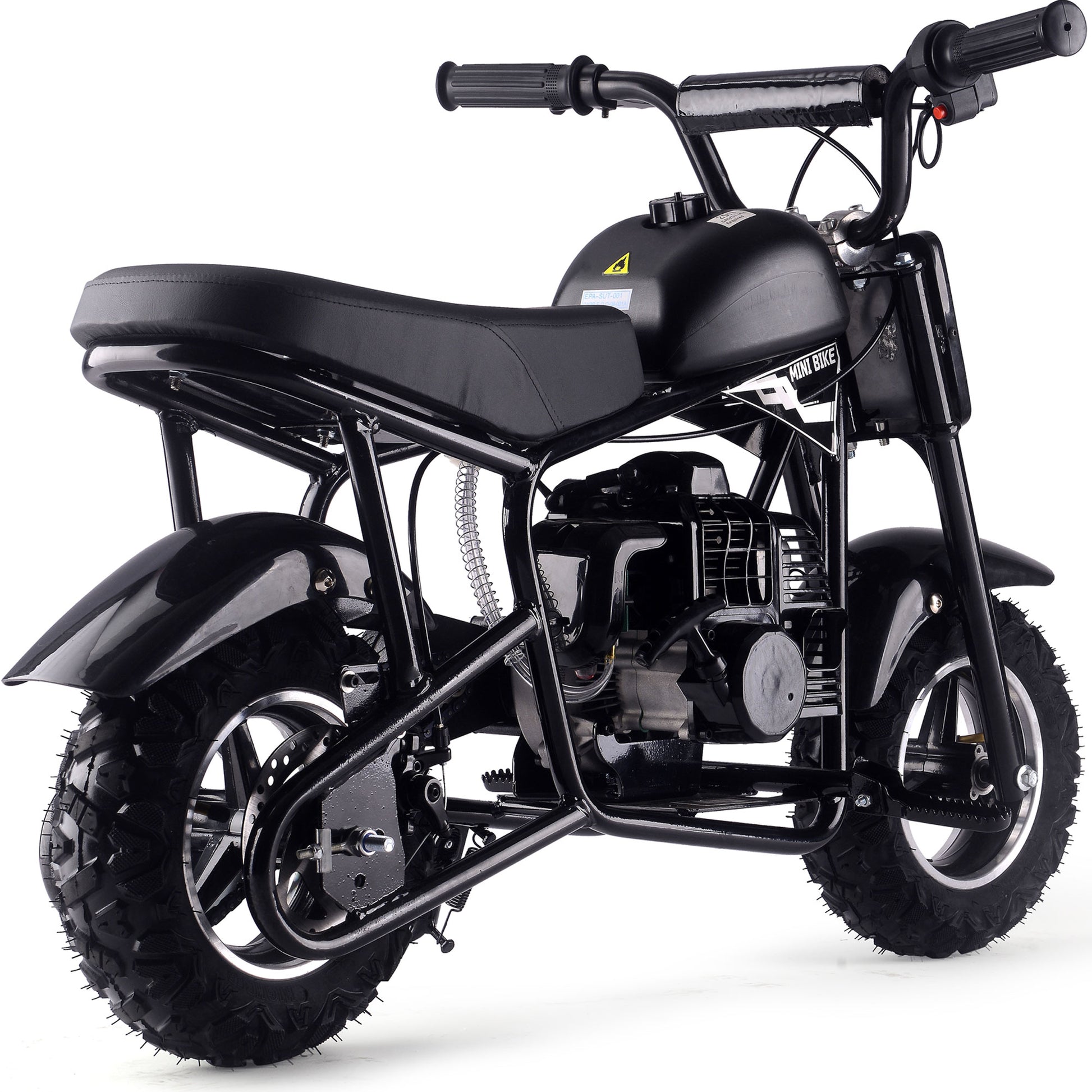 MotoTec Urchin 49cc 2-Stroke Kids Gas Mini Bike Black - view 3