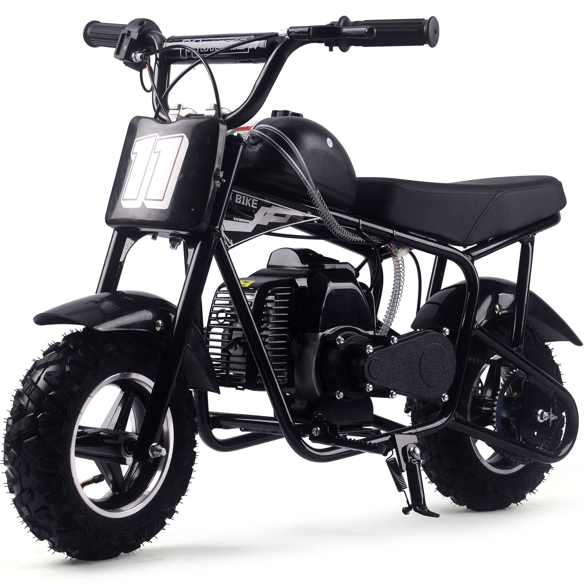 MotoTec Urchin 49cc 2-Stroke Kids Gas Mini Bike Black - view 6
