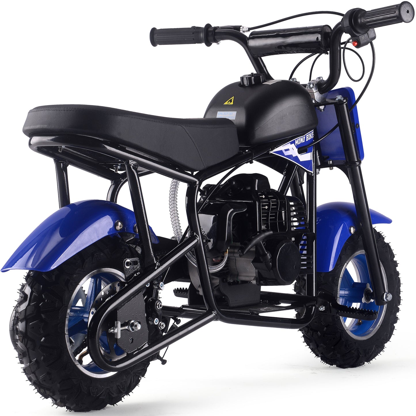 MotoTec Urchin 49cc 2-Stroke Kids Gas Mini Bike Blue - view 3