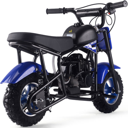 MotoTec Urchin 49cc 2-Stroke Kids Gas Mini Bike Blue - view 3