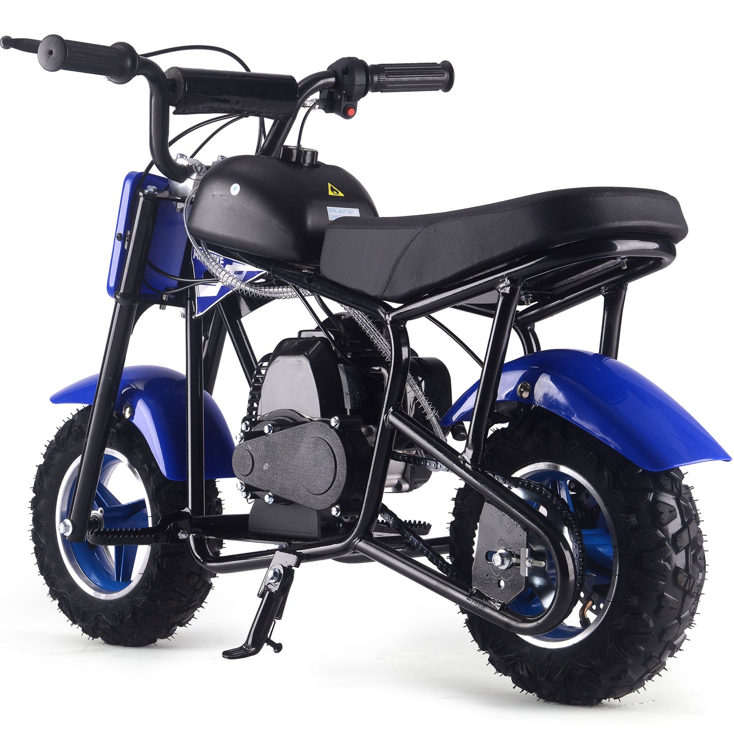MotoTec Urchin 49cc 2-Stroke Kids Gas Mini Bike Blue - view 4