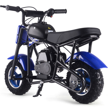 MotoTec Urchin 49cc 2-Stroke Kids Gas Mini Bike Blue - view 4