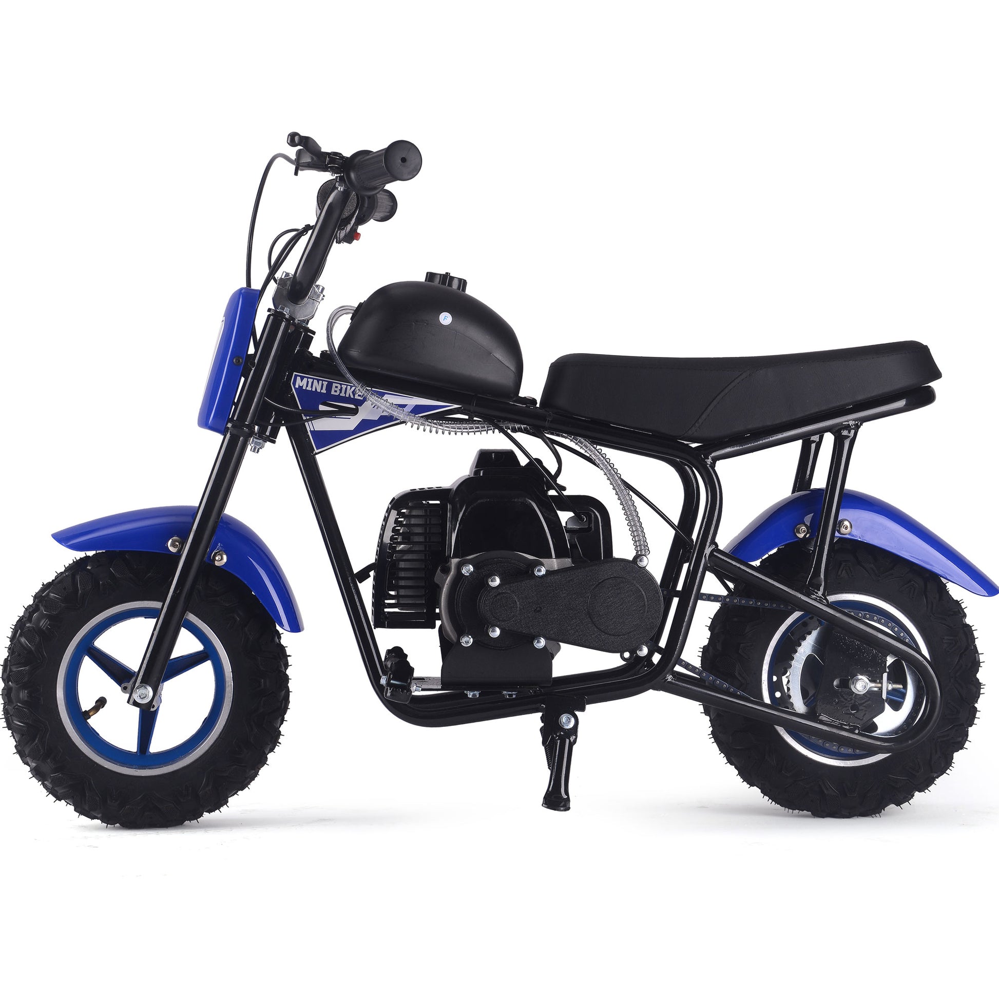 MotoTec Urchin 49cc 2-Stroke Kids Gas Mini Bike Blue - view 5