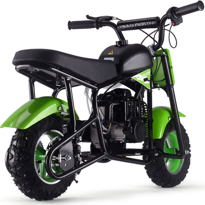 MotoTec Urchin 49cc 2-Stroke Kids Gas Mini Bike Green - view 3