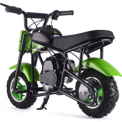 MotoTec Urchin 49cc 2-Stroke Kids Gas Mini Bike Green - view 4
