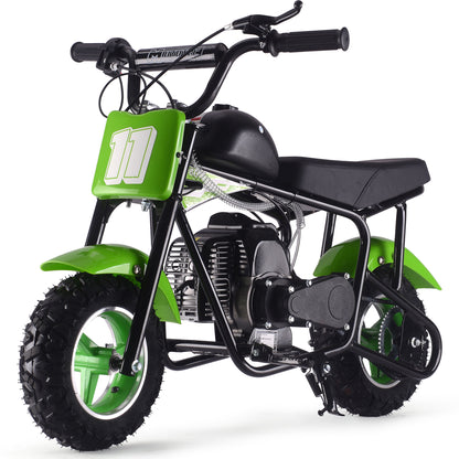 MotoTec Urchin 49cc 2-Stroke Kids Gas Mini Bike Green - view 6